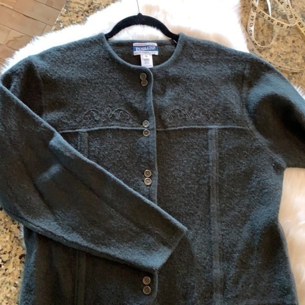 Pendleton Sweater Cardigan Vintage Forest …